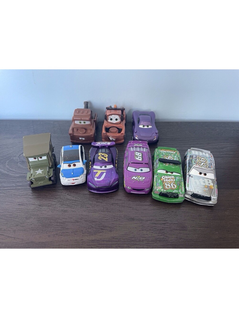 Disney Pixar Cars Lot Of 9 Torqueberry Silver HTB N2O Chick Hicks